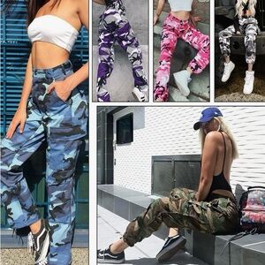 Women’s Camo Cargo Pants - Olive Green
Great stretch